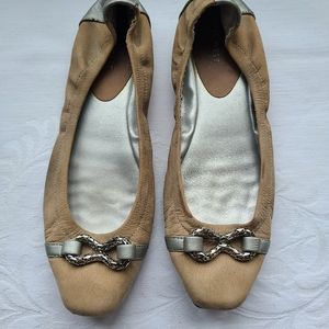 Nine West Ballet Slipper Flats With Silver Accents